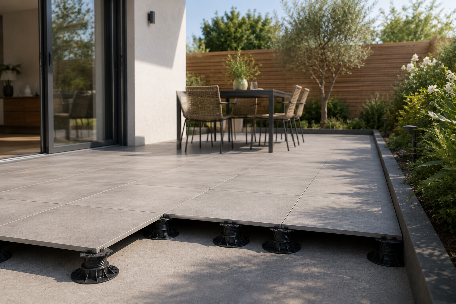 Terrasse en grès cérame