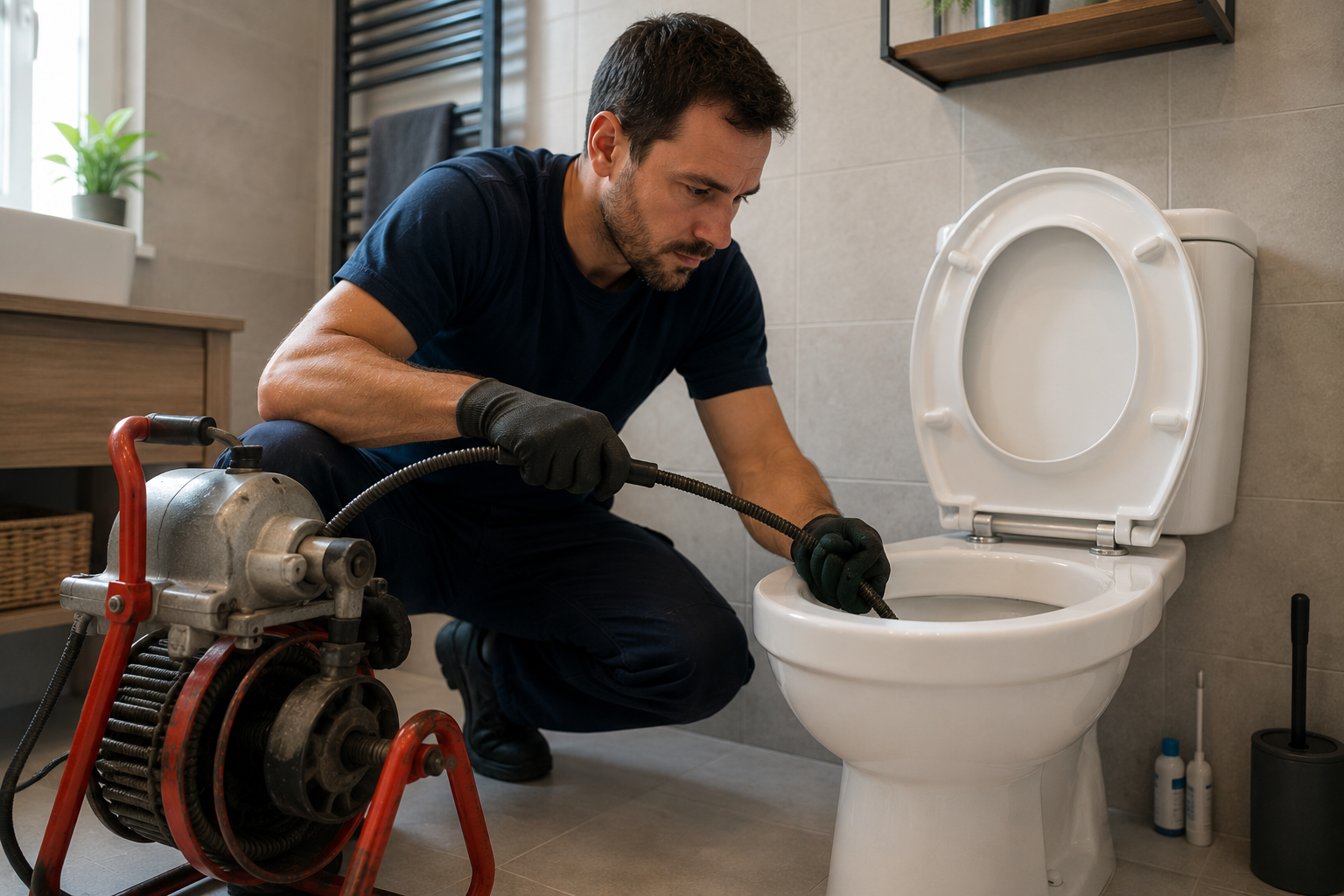 Débouchage d'une canalisation